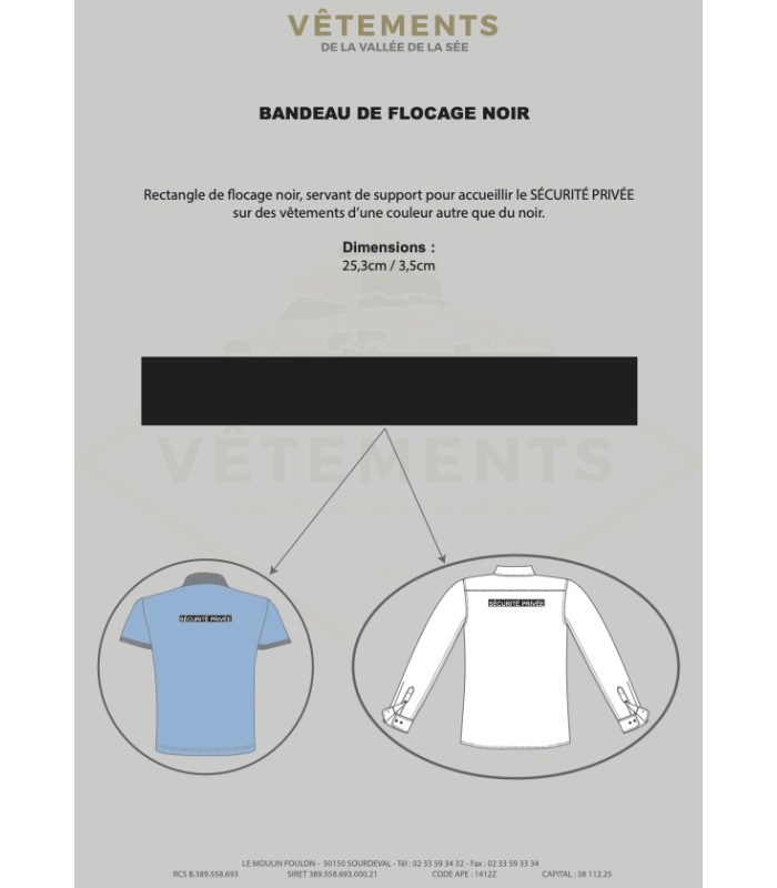 TRANSFERT FLEX NOIR 25,3X3,5 CM - PAQUET DE 500| VVS (décret 180723)