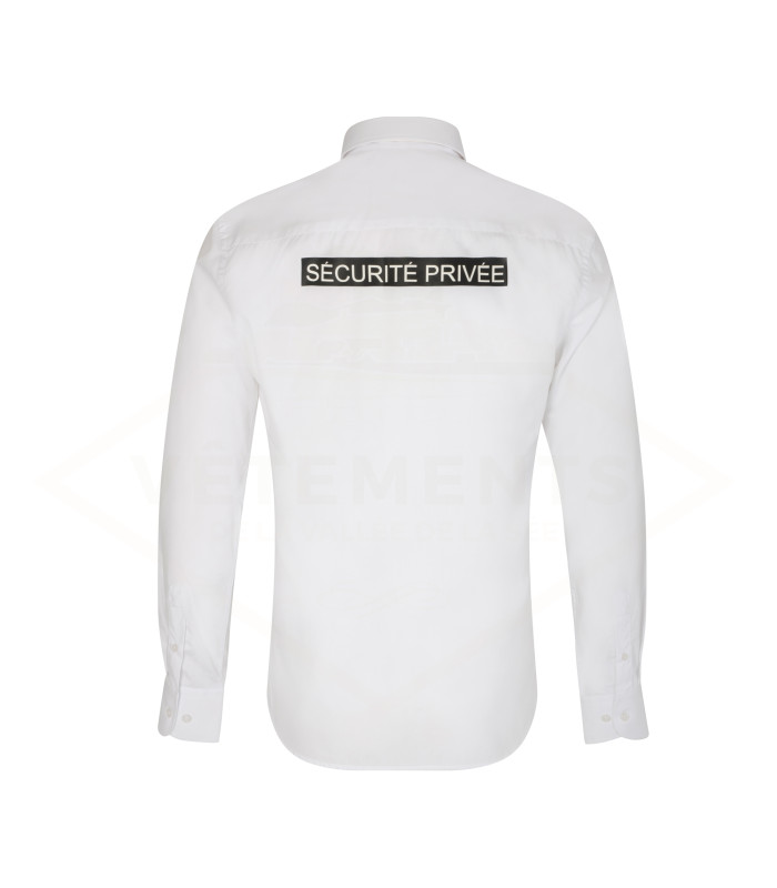CHEMISE NON IRON SP | HOMME | marquage dos SECURITE PRIVEE | VVS (décret 180723)